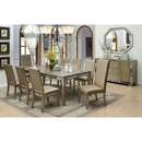Echo Antique Gold 7 Pc. Dining Table Set (2MC+4SC)