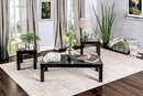Bay Square Black 3 Pc. Coffee Table Set