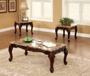 LECHESTER Dark Oak/Ivory 3 Pc. Coffee Table Set