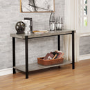 Huckleberry Gray Wash/Sand Black Sofa Table