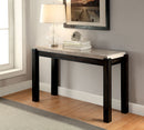 GLADSTONE III Dark Walnut/Ivory Sofa Table