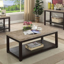 Calgary Dark Walnut/Ivory Coffee Table