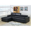 Floria Black Sectional, Black