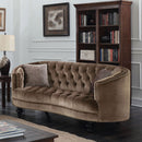 Manuela Brown Love Seat, Brown