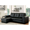 DENTON Black Sectional, Black