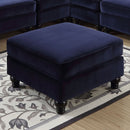 JOLANDA II Blue Ottoman, Blue