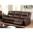 KRIS Brown Sofa w/ 2 Recliners