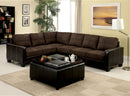 Lavena Chocolate/Espresso Sectional, Chocolate