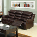 Berkshire Rustic Brown Sofa w/ 2 Recliners