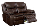 Pollux Brown Console Love Seat