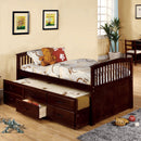 Bella II Dark Walnut Captain Full Bed w/ Trundle + 3 Drawers