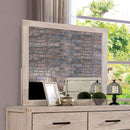 Strasburg Wire-Brushed White Mirror