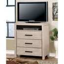 Strasburg Wire-Brushed White Media Chest