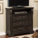 Genevieve Distressed Walnut Media Chest