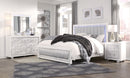 SANTORINI FULL BED METALLIC WHITE/MARBLE image