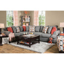 PENNINGTON Gray/Orange Sectional