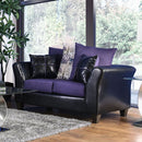 Kaelyn Black/Purple Love Seat
